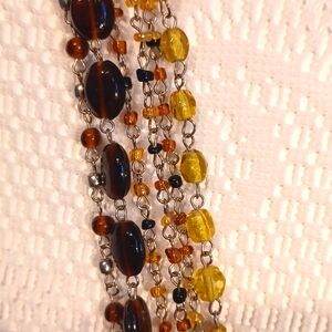 6 strand stone necklace 6065